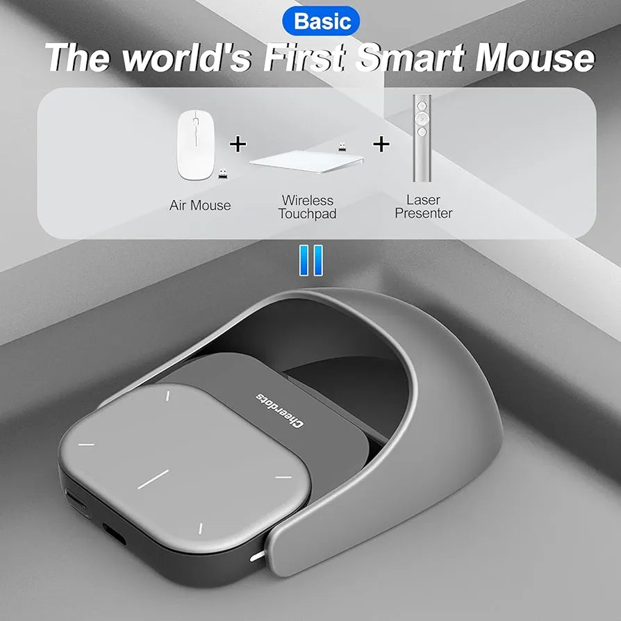 New Wireless Mouse - 2 in 1 Detachable Computer Mouse, Presenter Presentation Pointers Remote with Laser
