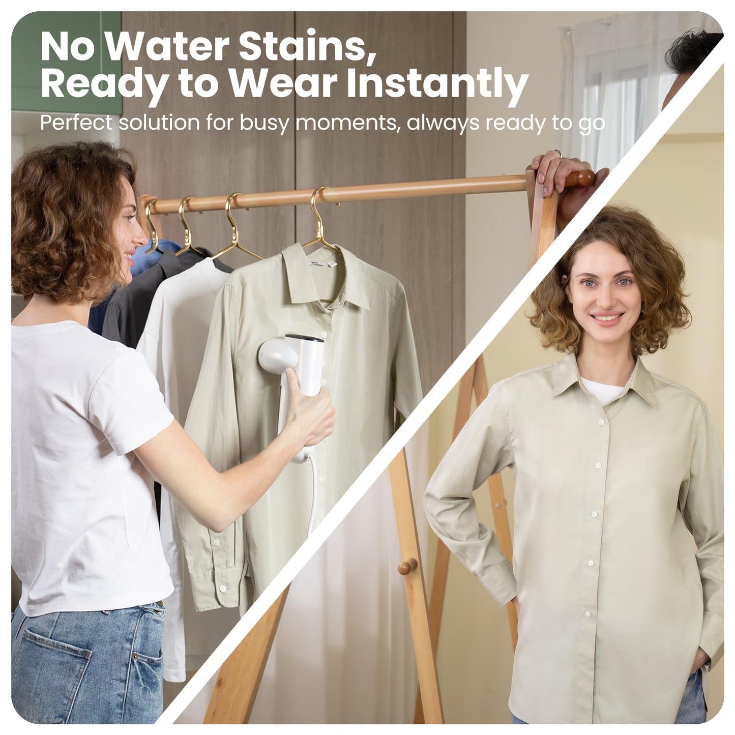 Magic 1 Vacuum Steamer, Handheld Travel Garment Steamer for Clothes, 2300Pa Suction for Clothes Grips, Steamer Iron