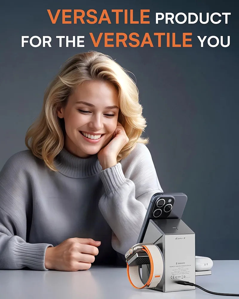 in 1 Charging Station for Apple, iPhone Mag-Safe Charger