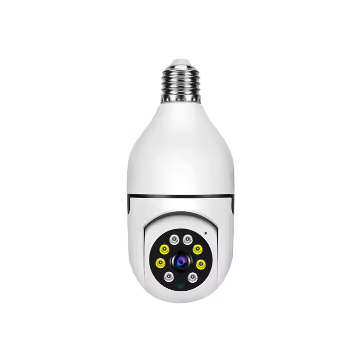 Light Bulb Camera 1080P, PTZ WiFi 360 Degree E27 Panoramic IP Camera,Outdoor Indoor 360 PTZ Bulb Security Camera Night Vision, Motion Detection,WiFi, APP Access, Waterproof