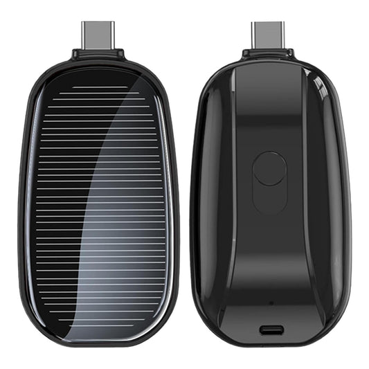 1500mAh Large Capacity Battery Small Solar Charger Solar Power Bank Keychain Charger for Mobile